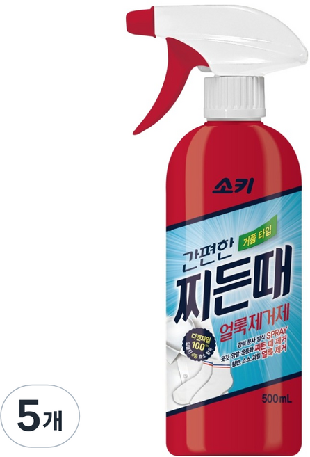 소키 찌든때 얼룩제거제 스프레이, 500ml, 5개