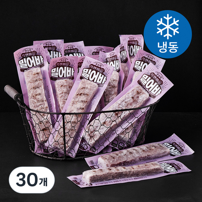 쿠즈락 닭가슴살 밀어바 흑현미맛 (냉동), 80g, 30개