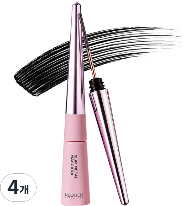 네오젠 더마로지 슬림 메탈 마스카라, Black, 4개