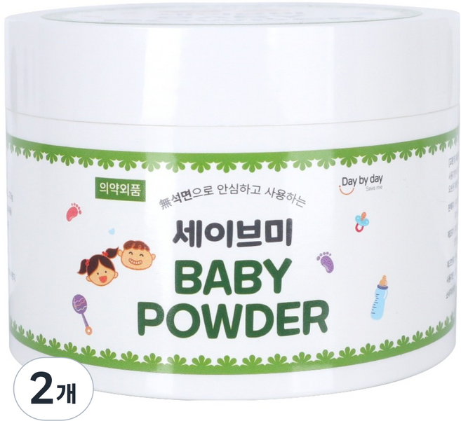 Daybyday Save Me 嬰兒爽身粉, 100g, 2個