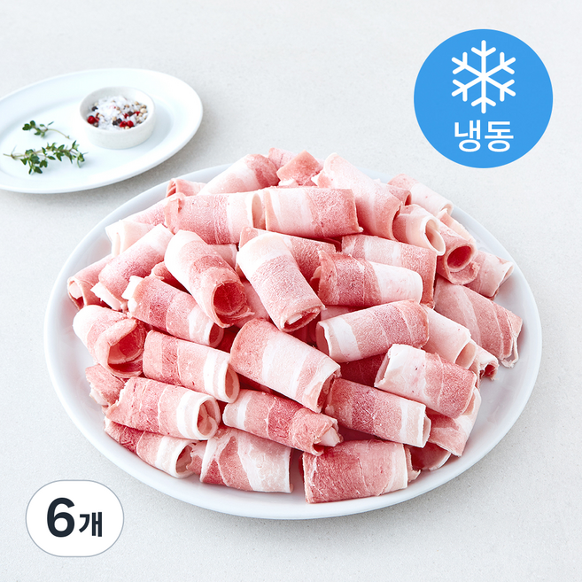 돌돌말이 대패 삼겹살 (냉동), 6개, 1kg