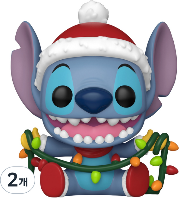 펀코 팝 디즈니 스티치 홀리데이 크리스마스 라이트 피규어 80038, 2개