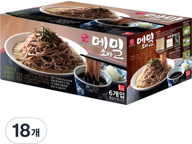 한일본고장 메밀 소바, 211.7g, 18개