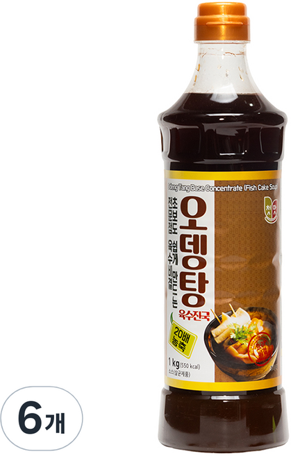 첫맛 오뎅탕 육수 진국, 1kg, 6개