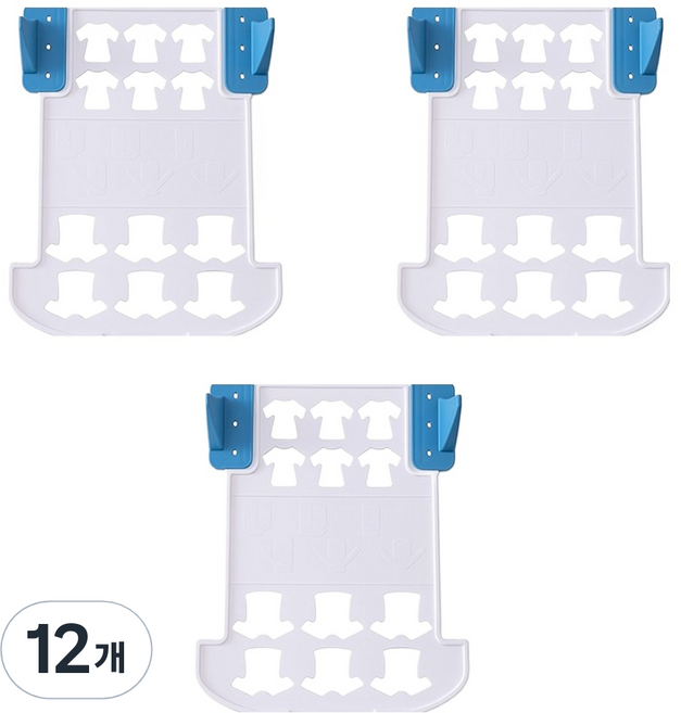 쏠라프 차곡차곡 드레스 옷정리 트레이, 블루, 12개