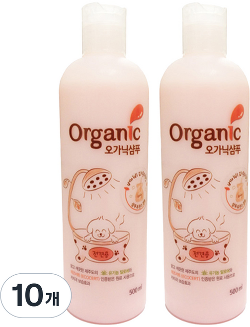 씨앤앤코스메틱 오가닉 베이비파우더 애견샴푸, 500ml, 1개입, 10개