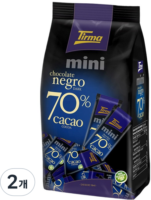 티르마 미니 다크 초콜릿 70%, 180g, 2개