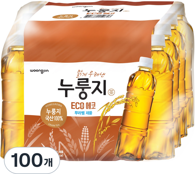웅진 맑게 우려낸 누룽지차 에코, 500ml, 100개
