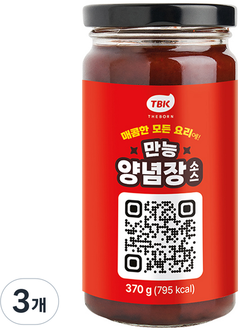 백쿡 백종원의 만능 양념장소스, 370g, 3개