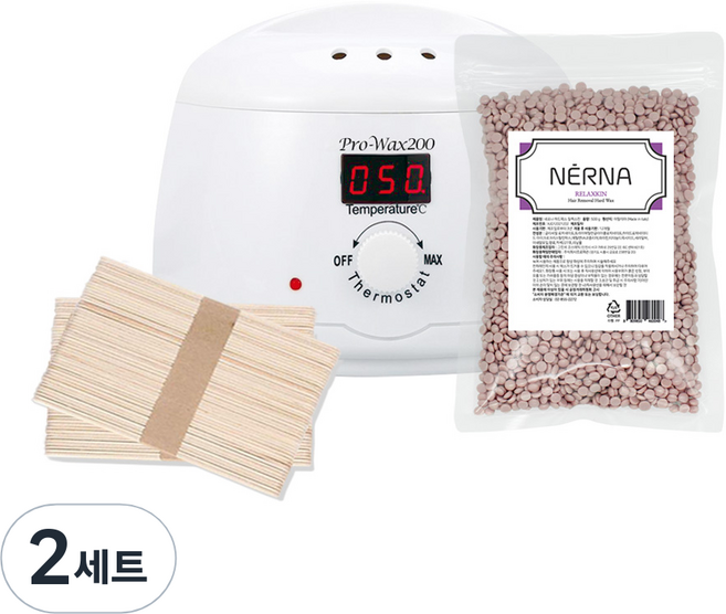 네르나 릴렉스킨 셀프왁싱 세트, 2개, 500g