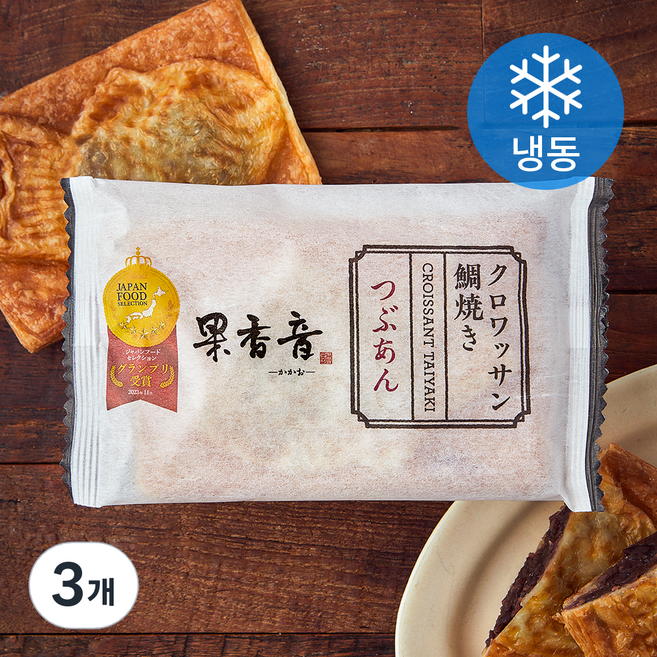 크로와상 타이야끼 단팥 붕어빵 (냉동), 80g, 1개입, 3개