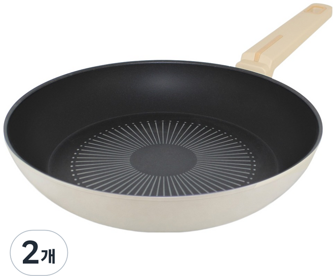 러브송 베이지데이 IH 단조 프라이팬, 2개, 28cm