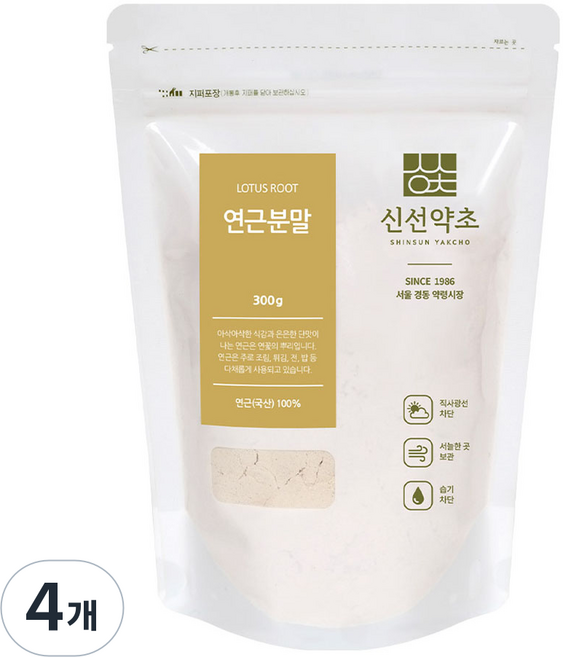 신선약초 연근분말, 300g, 4개