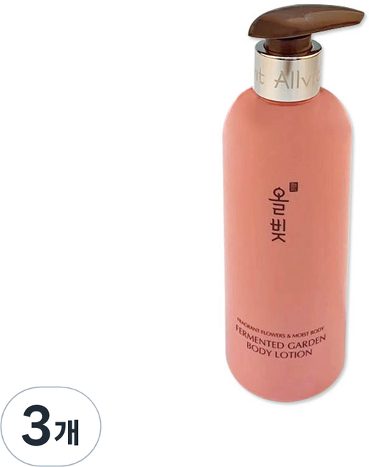 올빚 발효 가든 바디로션 작약꽃향, 300ml, 3개