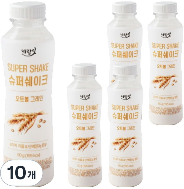 너랑잇 슈퍼쉐이크 오트볼 그레인, 50g, 10개