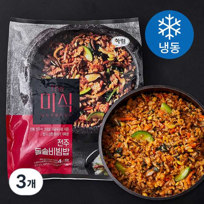 더미식 전주 돌솥비빔밥 4개입 (냉동), 840g, 3개