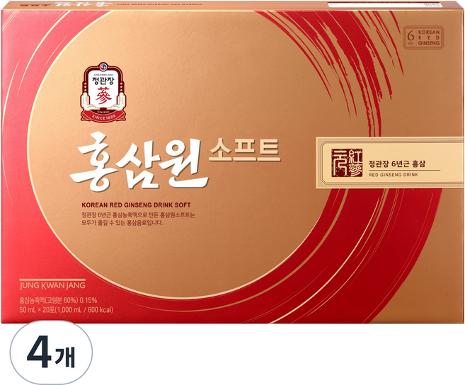 홍삼원 정품 소프트, 1L, 4개