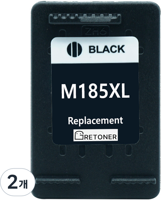 그래토너 삼성 프린터 호환잉크 카트리지 INK-M185XL, 검정, 2개