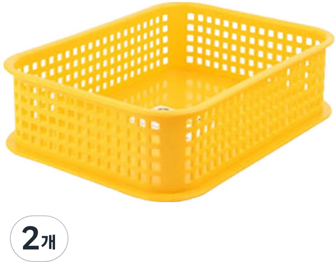 멀티 수납 미니 바구니, 노랑, 2개