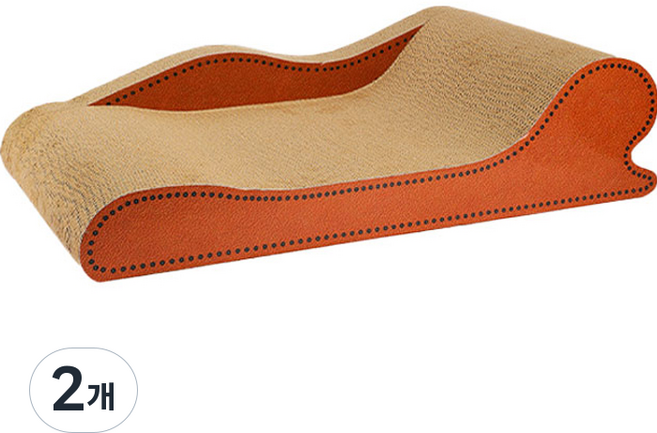 딩동펫 고양이 가죽 스크래쳐 방석, 혼합색상, 2개