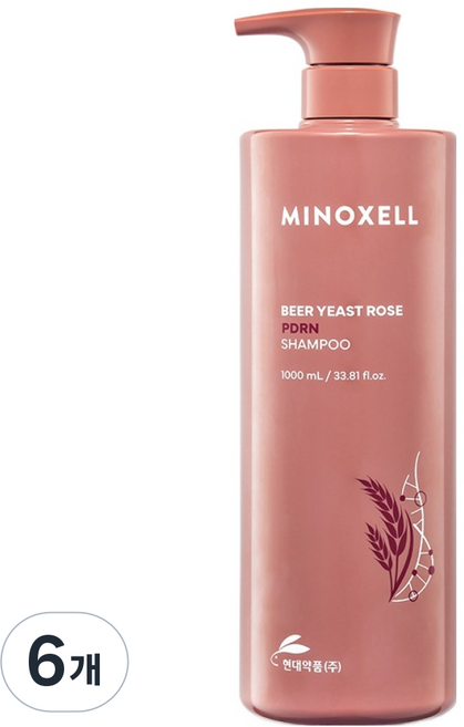 마이녹셀 맥주효모 PDRN 탈모샴푸, 6개, 1L