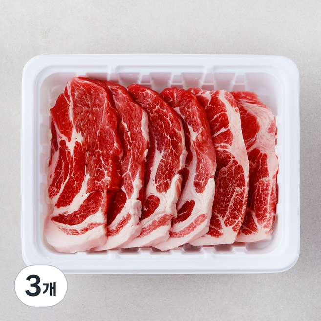 푸드랩플러스 캐나다산 목살 구이용 (냉장), 3개, 1kg