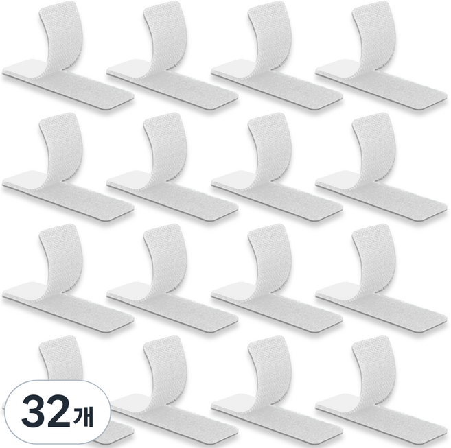 스코라 강력 접착 찍찍이 패드 화이트, 32개