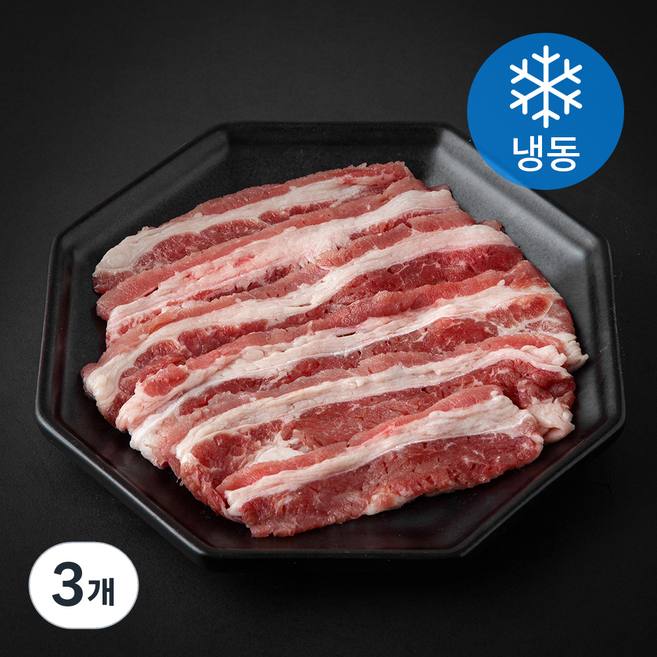 갓성비 소고기 우삼겹 구이용 (냉동), 3개, 190g