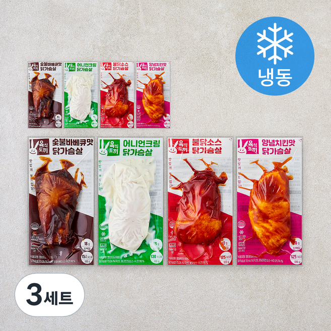 육식토끼 소스 닭가슴살 100g 4종 혼합 (냉동), 8팩, 3세트