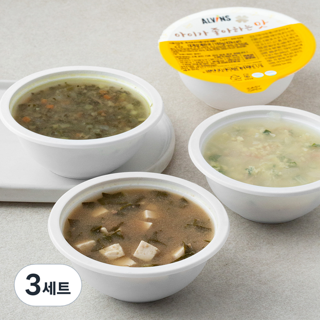 엘빈즈 클래식 유아식 국 5단계 B세트(만12개월 이상), 640g, 3세트