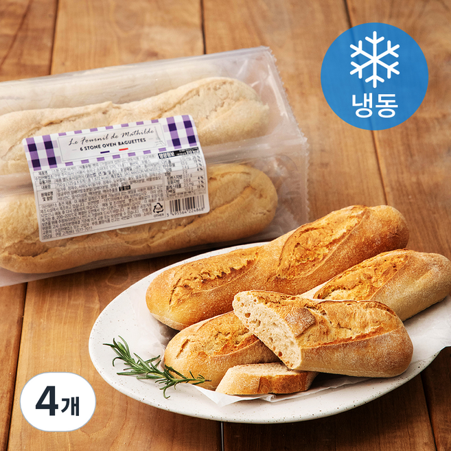 메니세즈 스톤 오븐 바게트 생지 (냉동), 750g, 4개