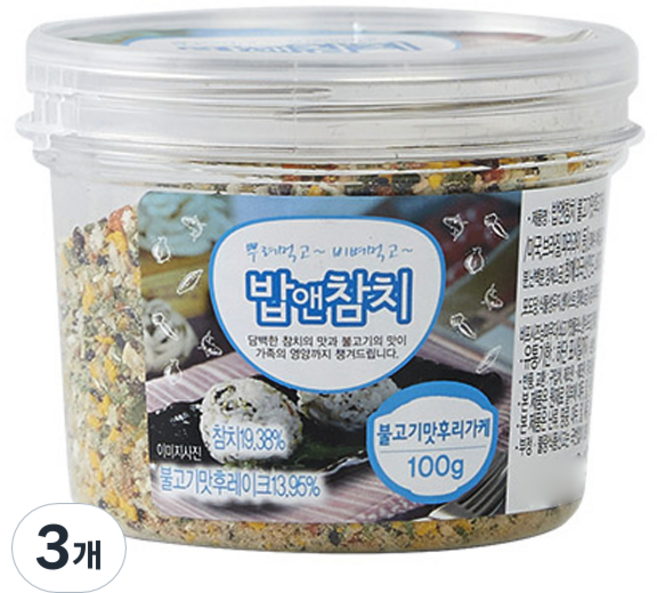 도들샘 밥앤참치 불고기맛 후리가케, 100g, 3개