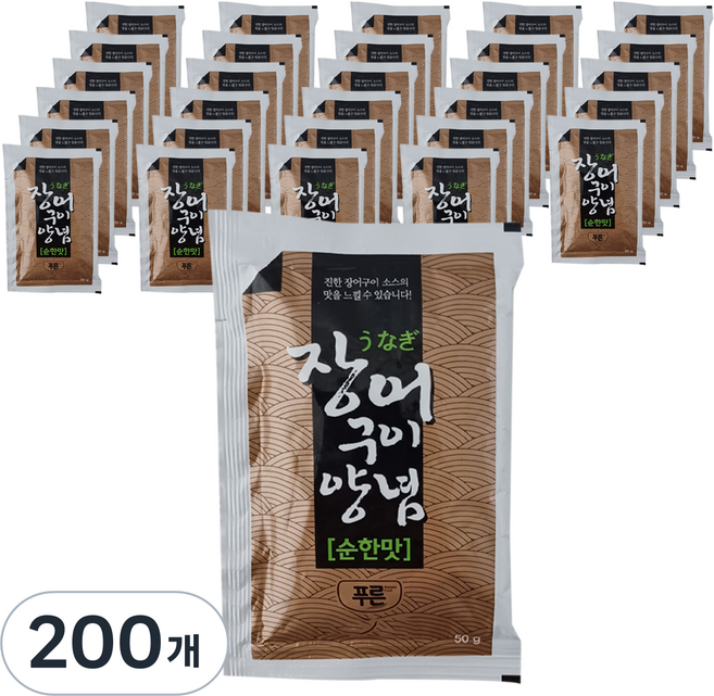 푸른식품 장어구이 순한맛 소스, 50g, 200개