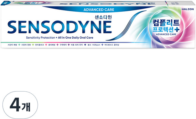 센소다인 컴플리트 프로텍션 플러스 치약, 4개, 100g