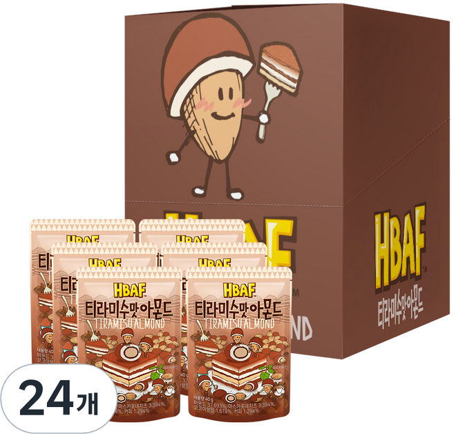 바프 티라미수맛 아몬드, 40g, 24개