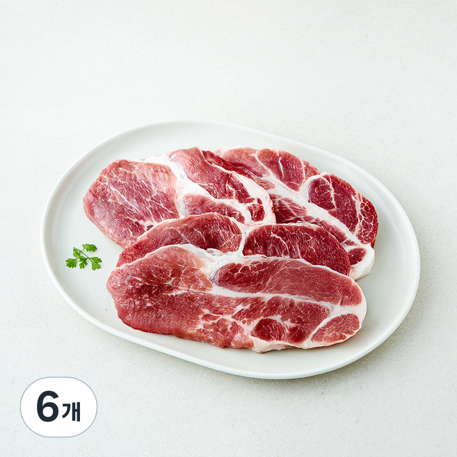 하이포크 저탄소 인증 한돈 목심 구이용 (냉장), 6개, 500g