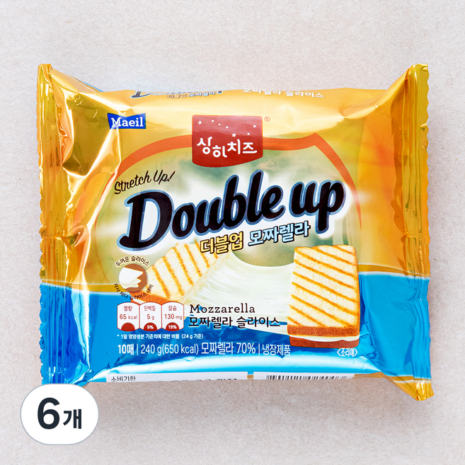 상하치즈 더블업 모짜렐라, 24g, 10개입, 6개
