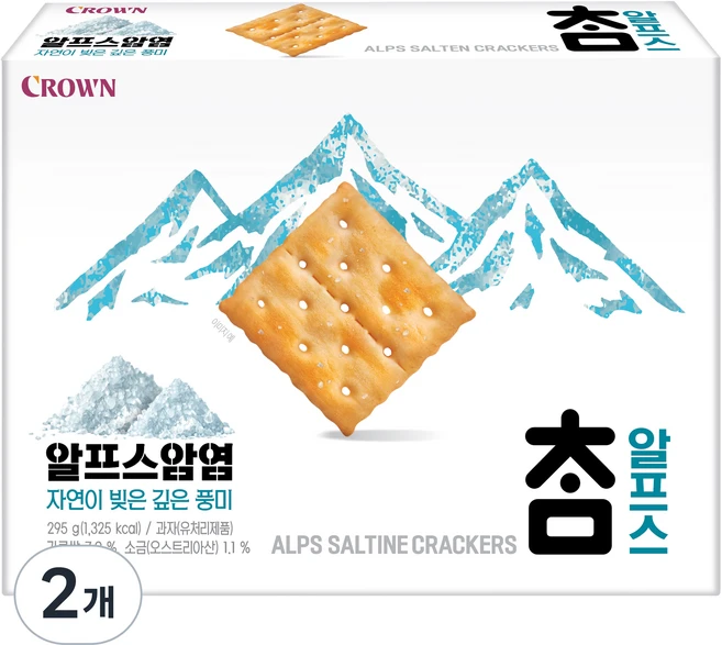 참크래커 참 알프스, 295g, 2개 - 쿠팡