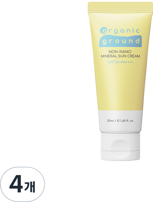 논나노 미네랄 선크림 SPF50+ PA++++, 4개, 50ml