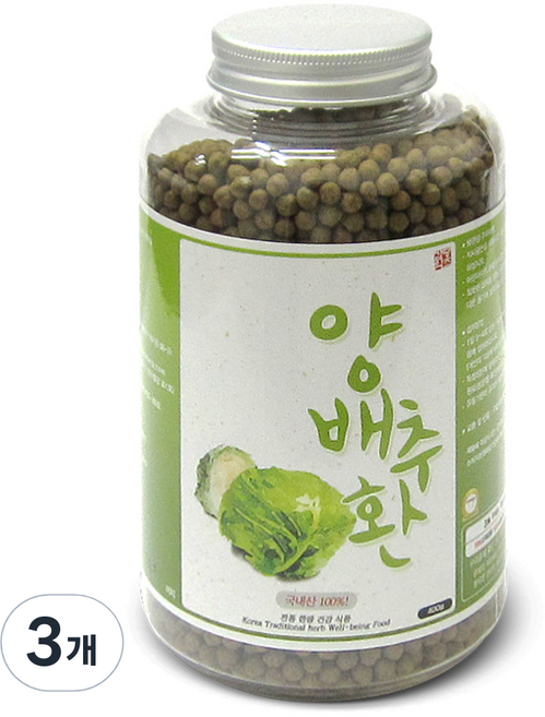 갑당약초 양배추환 병타입, 3개, 400g
