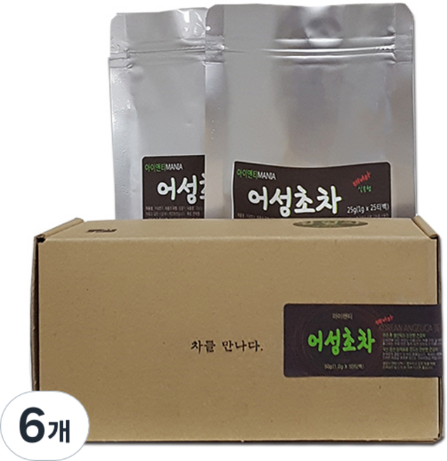 아이앤티 어성초차 25p, 1.2g, 25개입, 6개
