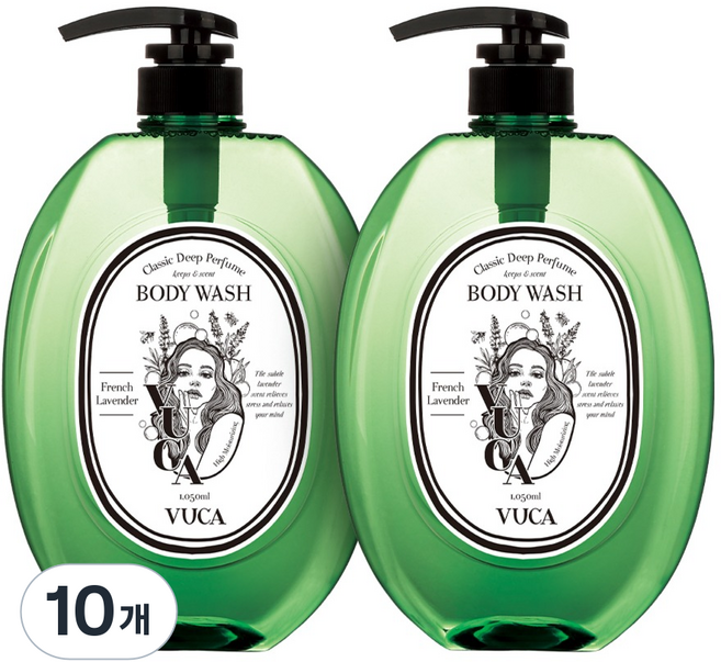 뷰카 클래식 딥 퍼퓸 바디워시 프렌치라벤더향, 10개, 1.05L