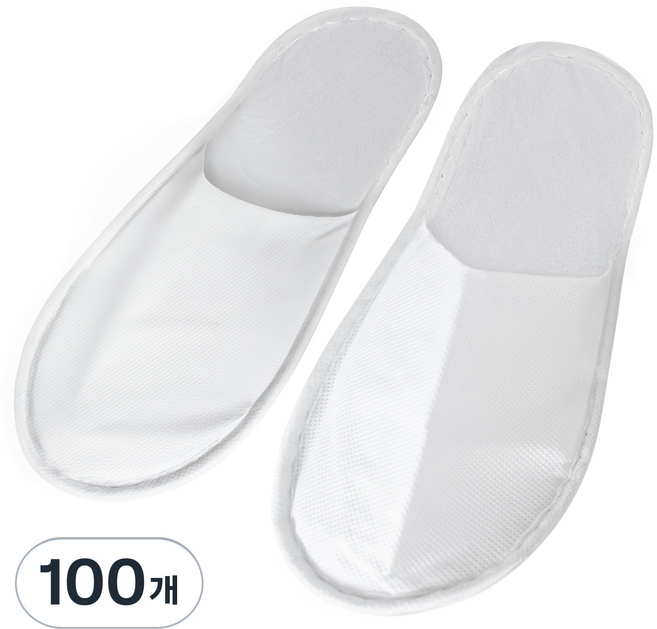 탐사 일회용 슬리퍼, 화이트, 100개