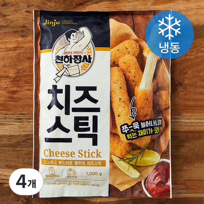 진주햄 천하장사 치즈스틱 (냉동), 1kg, 4개