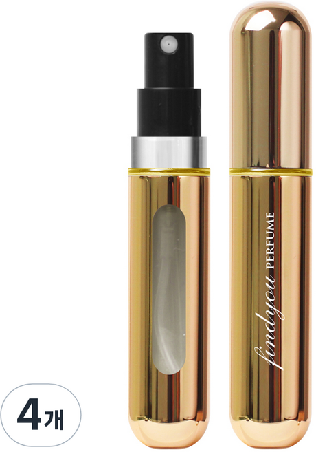 파인듀 향수 공병 8ml, 샤인골드, 4개