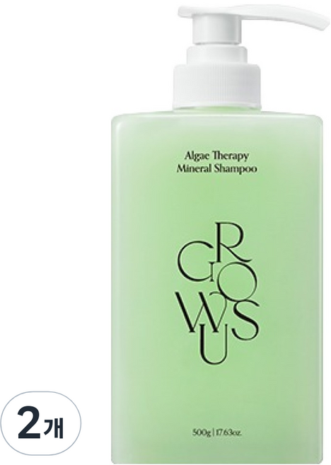 그로우어스 알게 테라피 미네랄 샴푸, 500g, 2개