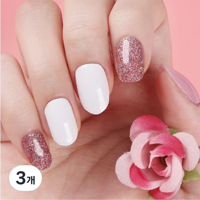 젤이뿜 젤네일 스티커, 화이트샴페인, 3개