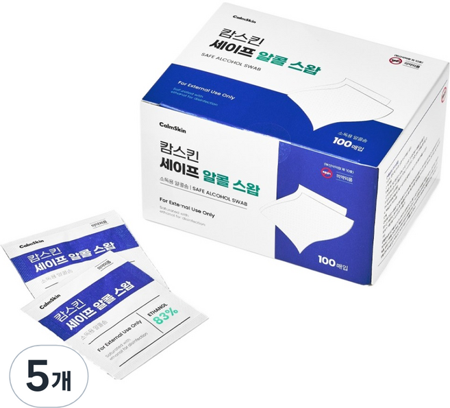 캄스킨 세이프 알콜 스왑, 100개입, 5개