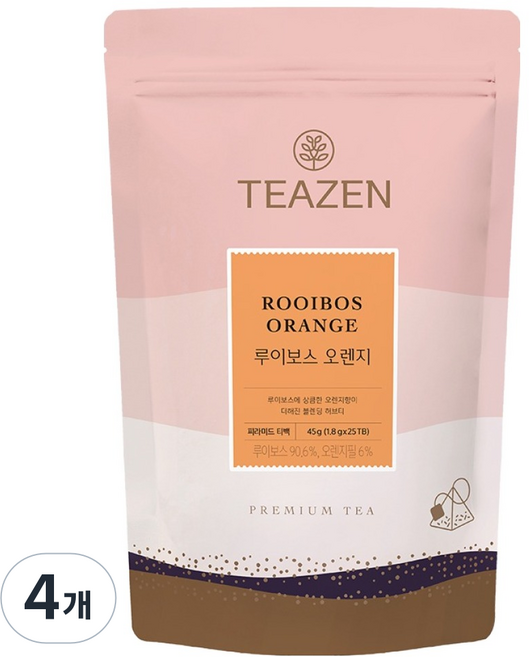 티젠 루이보스 오렌지, 1.8g, 25개입, 4개