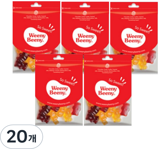 위니비니 젤라틴프리 곰모양 구미, 50g, 20개